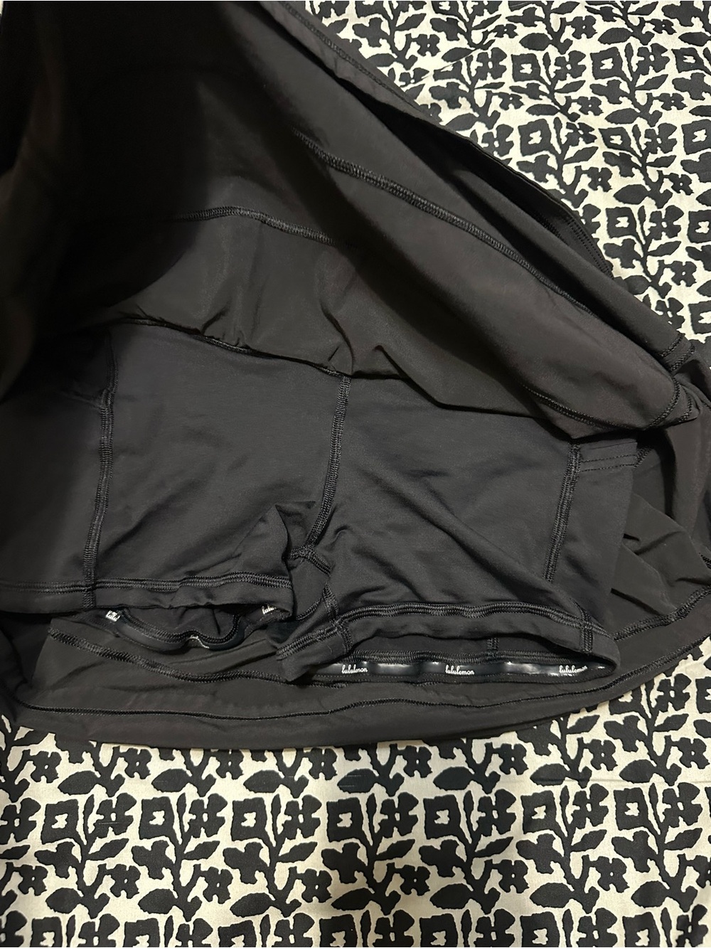 Lululemon Pace Rival Skirt Skort Athletic Tennis Black Zip Pocket Size 4 - Picture 5 of 6